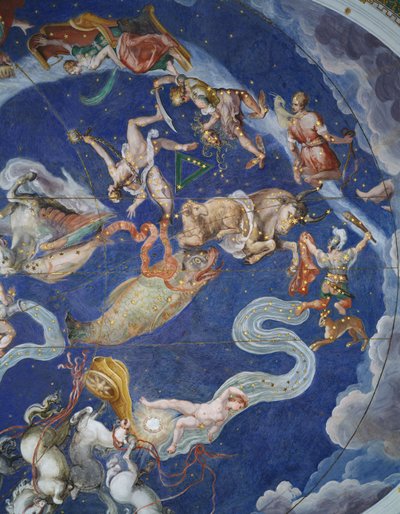 Soffitto astrologico, nella Sala del Mappamondo da Giovanni de Vecchi